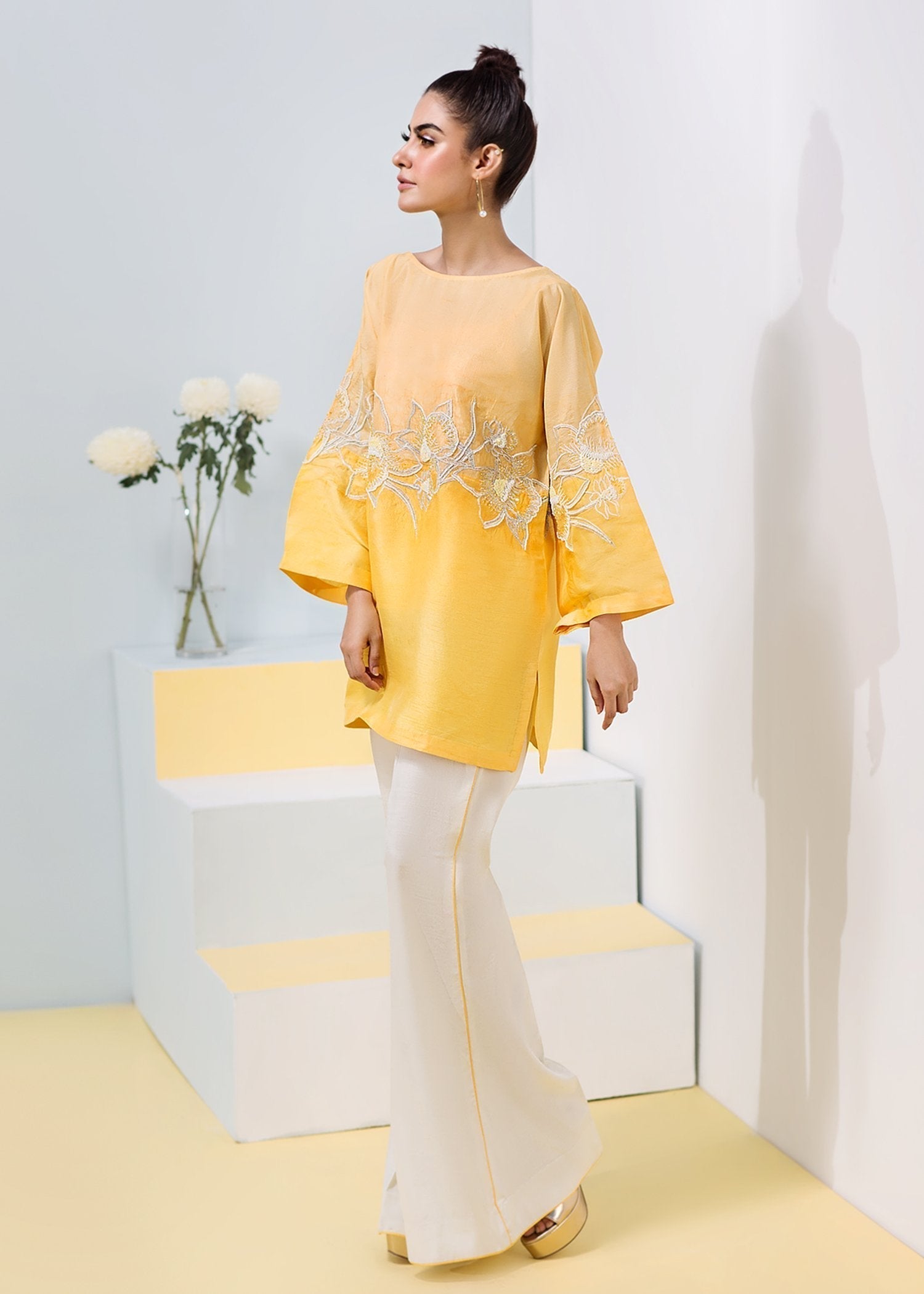 Hana | Daffodils Ready to Wear | Quail XS Yellow Raw Silk