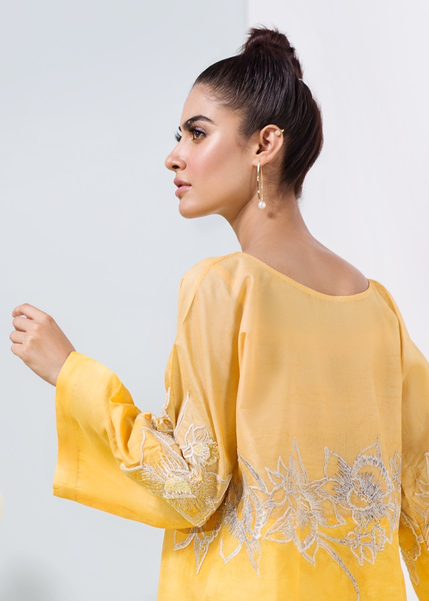Hana | Daffodils Ready to Wear | Quail M Yellow Raw Silk