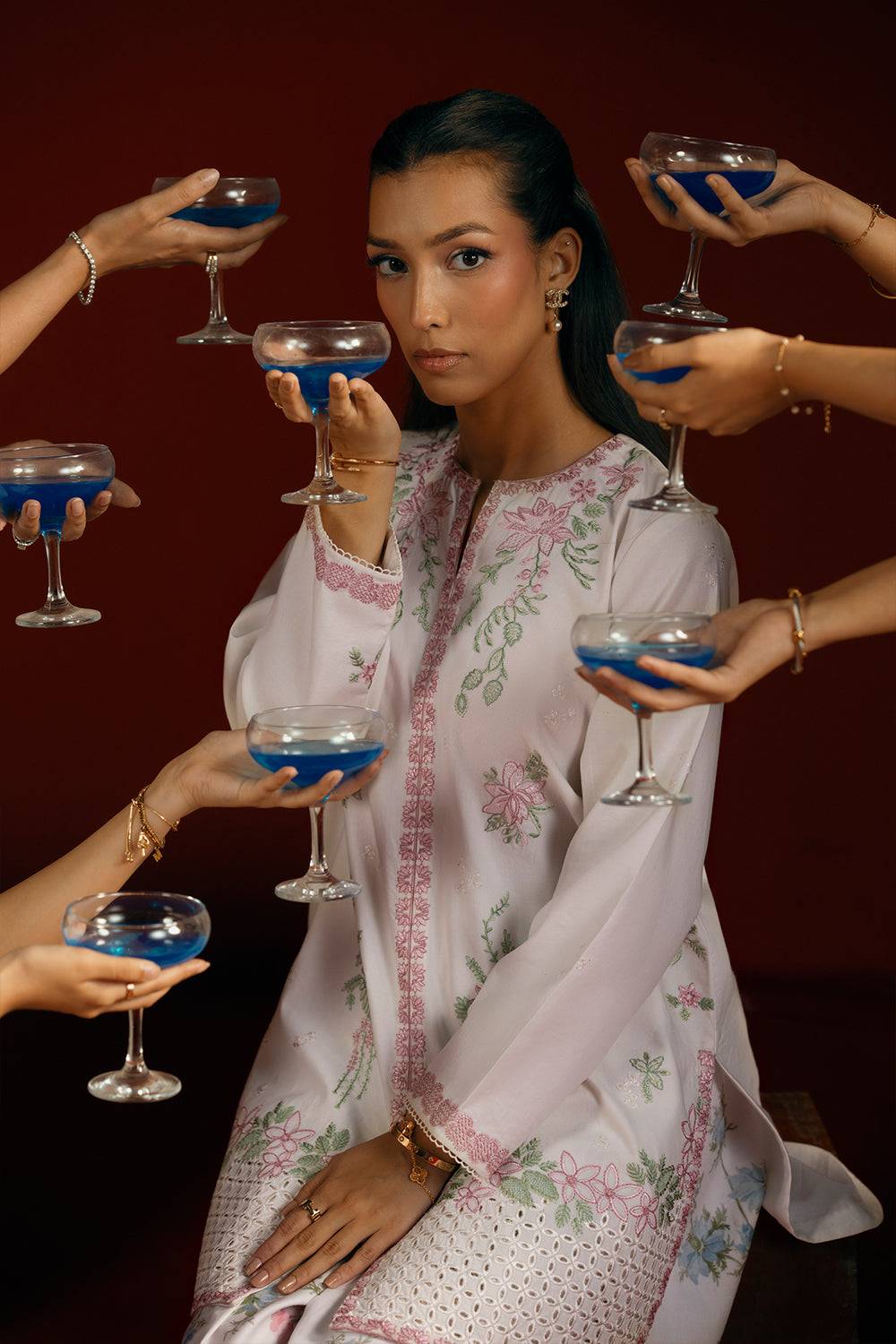 Saira Rizwan | Joolie Co ords |JOOLIE WHITE - JBP25-07 - Pakistani Designer Dress - by Saira Rizwan - Type : Ladies Clothes - 100% Original at Saira Sultan