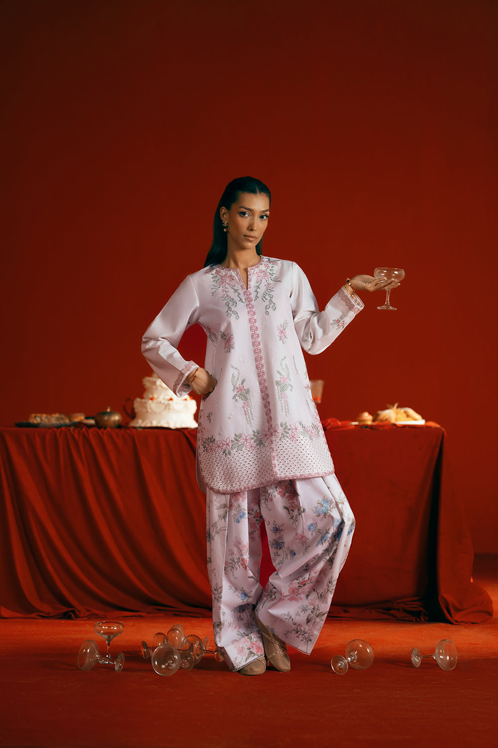 Saira Rizwan | Joolie Co ords |JOOLIE WHITE - JBP25-07 - Pakistani Designer Dress - by Saira Rizwan - Type : Ladies Clothes - 100% Original at Saira Sultan
