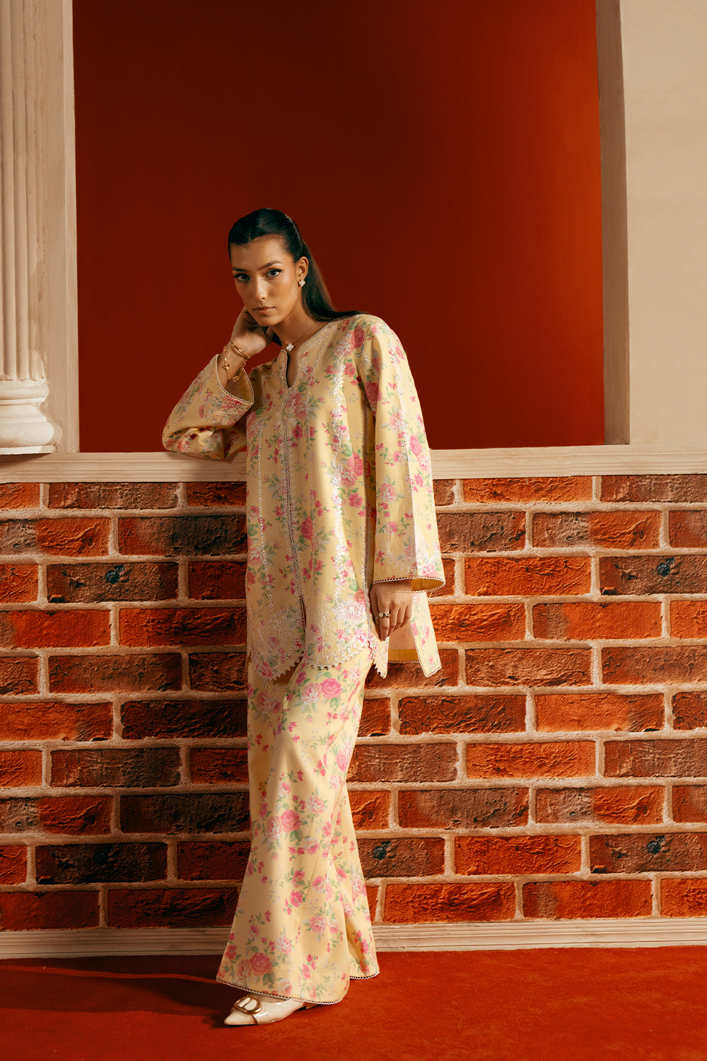 Saira Rizwan | Joolie Co ords | YELLOW-JBP25-01 - Pakistani Designer Dress - by Saira Rizwan - Type : Ladies Clothes - 100% Original at Saira Sultan