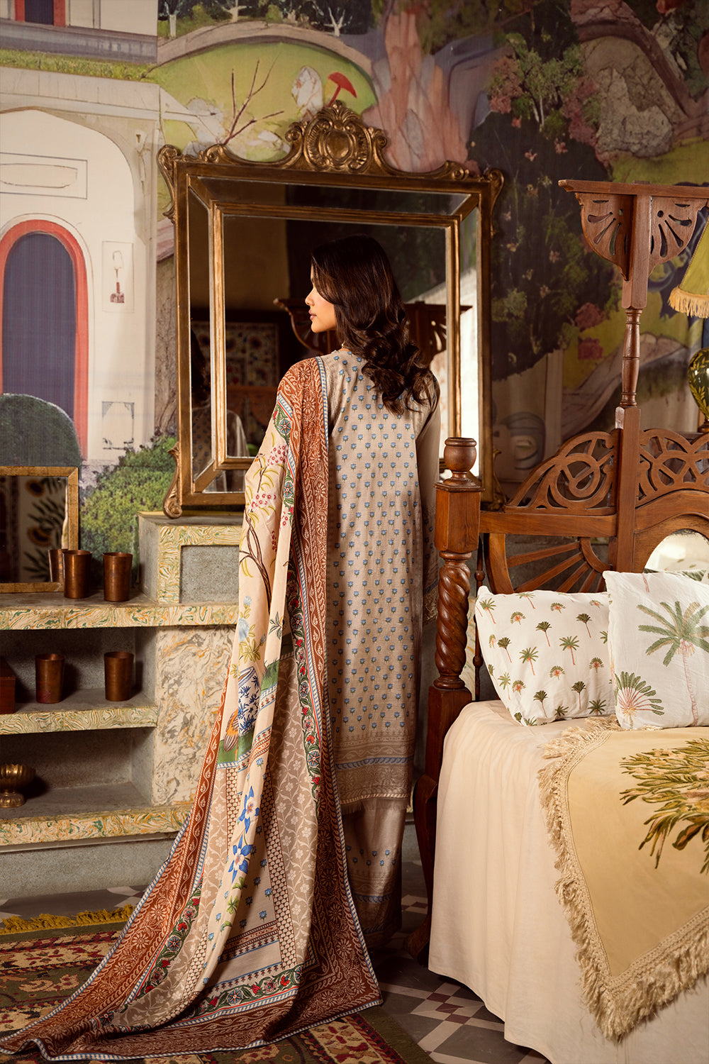 Saira Rizwan | Dahini Silk Pret | MERCINA - SRLP06-25 XS Beige Raw Silk