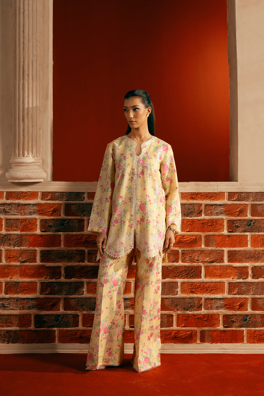 Saira Rizwan | Joolie Co ords | YELLOW-JBP25-01 - Pakistani Designer Dress - by Saira Rizwan - Type : Ladies Clothes - 100% Original at Saira Sultan