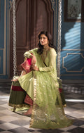 Maya | Mehr o Mah Formals | LUSTRE M Pistachio Green Cotton Net