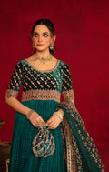 Maya | Raazi Velvet 24 | DILAAB M Teal Green Velvet