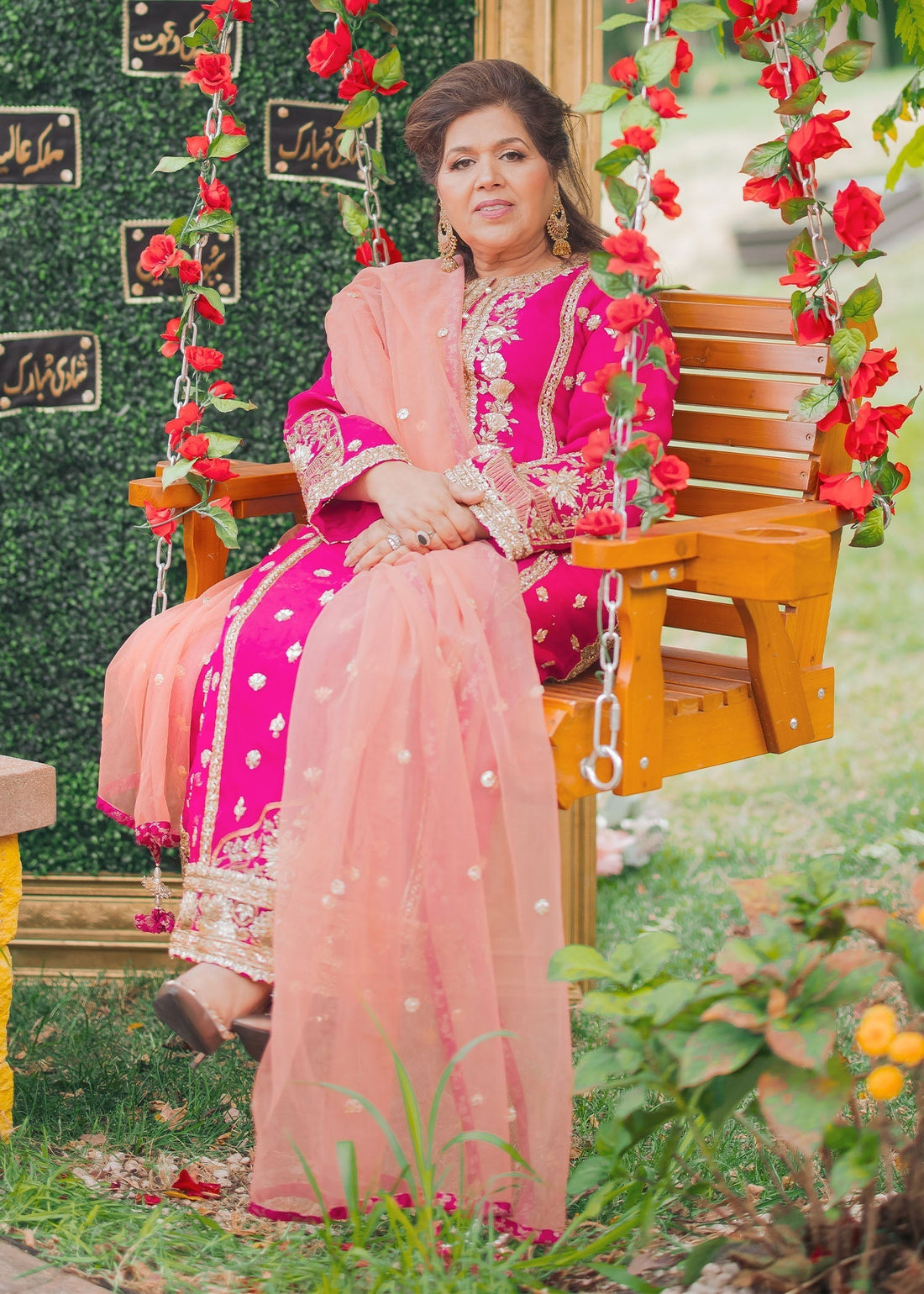 Mahgul | Dilara Formals | Fakhra XS Hot Pink Organza