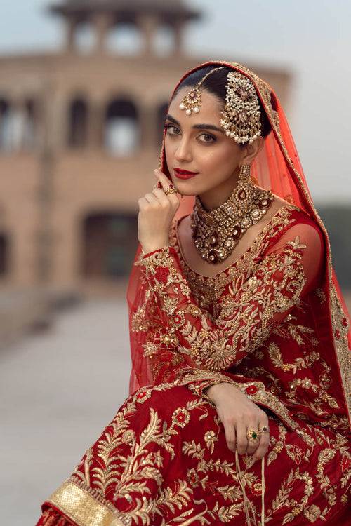 Maya | Wedding Formal Ulfat | SURKH - Pakistani Designer Dress - by Maya | Type: Bridal - 100% Original at Saira Sultan