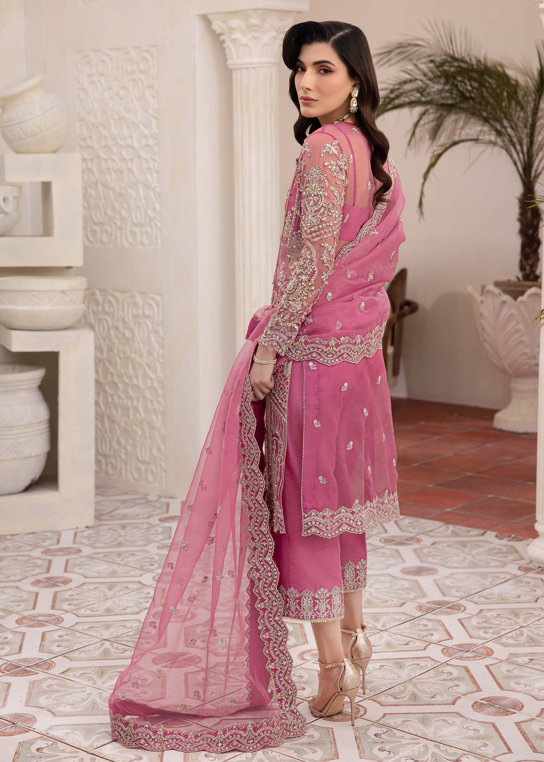 Kanwal Malik | Mirha Eid Luxury Pret 25 | Risha XS Pink Synthetic Organza