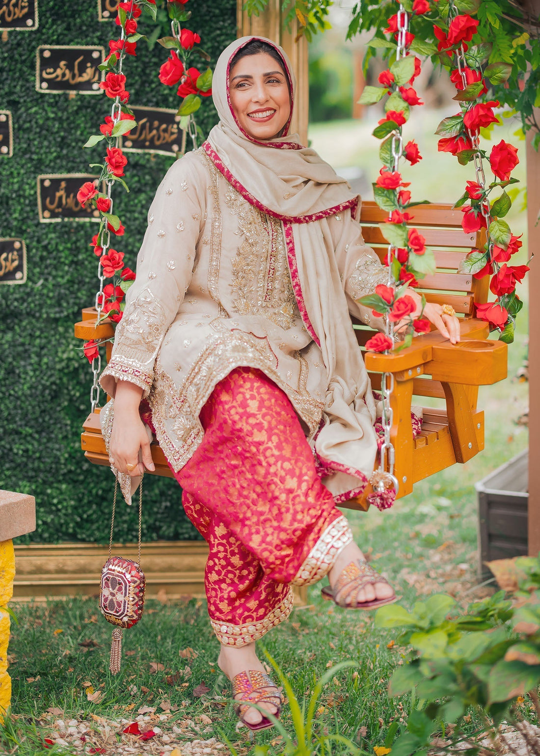Mahgul | Dilara Formals | Rafia XS Ivory Organza
