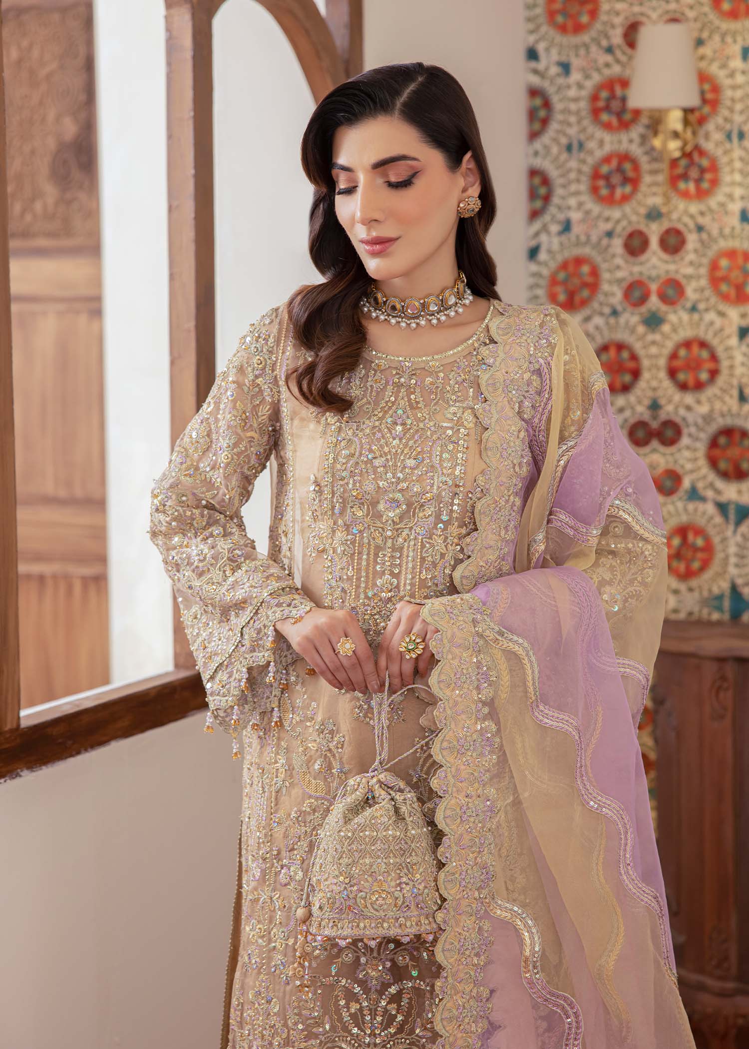 Kanwal Malik | Mirha Eid Luxury Pret 25 | Mahin L Beige Lawn