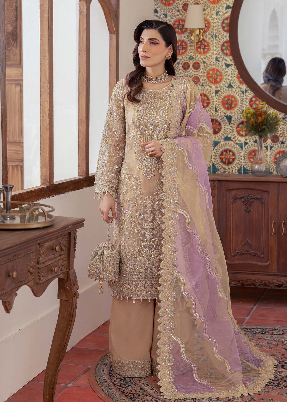 Kanwal Malik | Mirha Eid Luxury Pret 25 | Mahin XS Beige Lawn