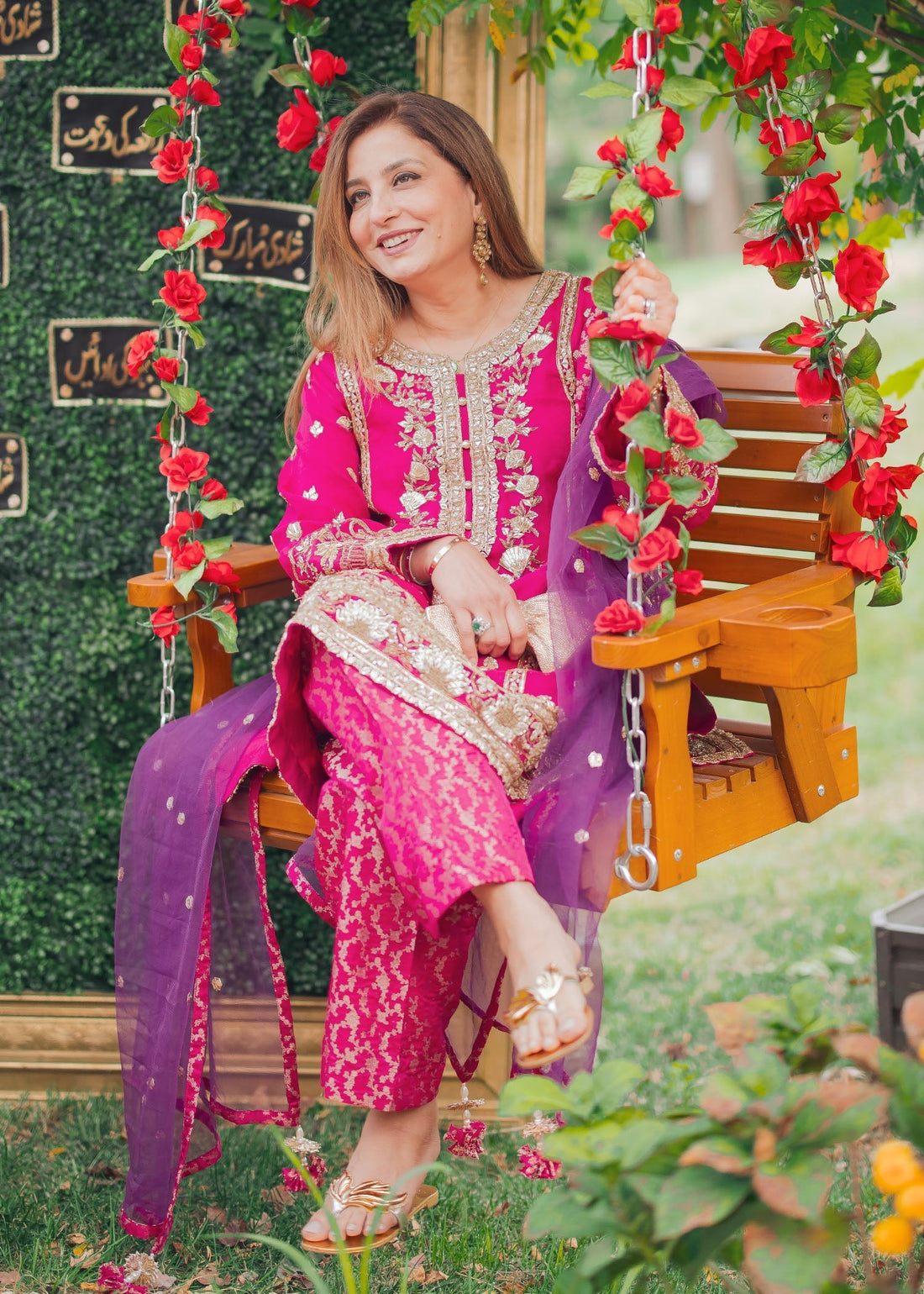Mahgul | Dilara Formals | Farzina XS Hot Pink Organza