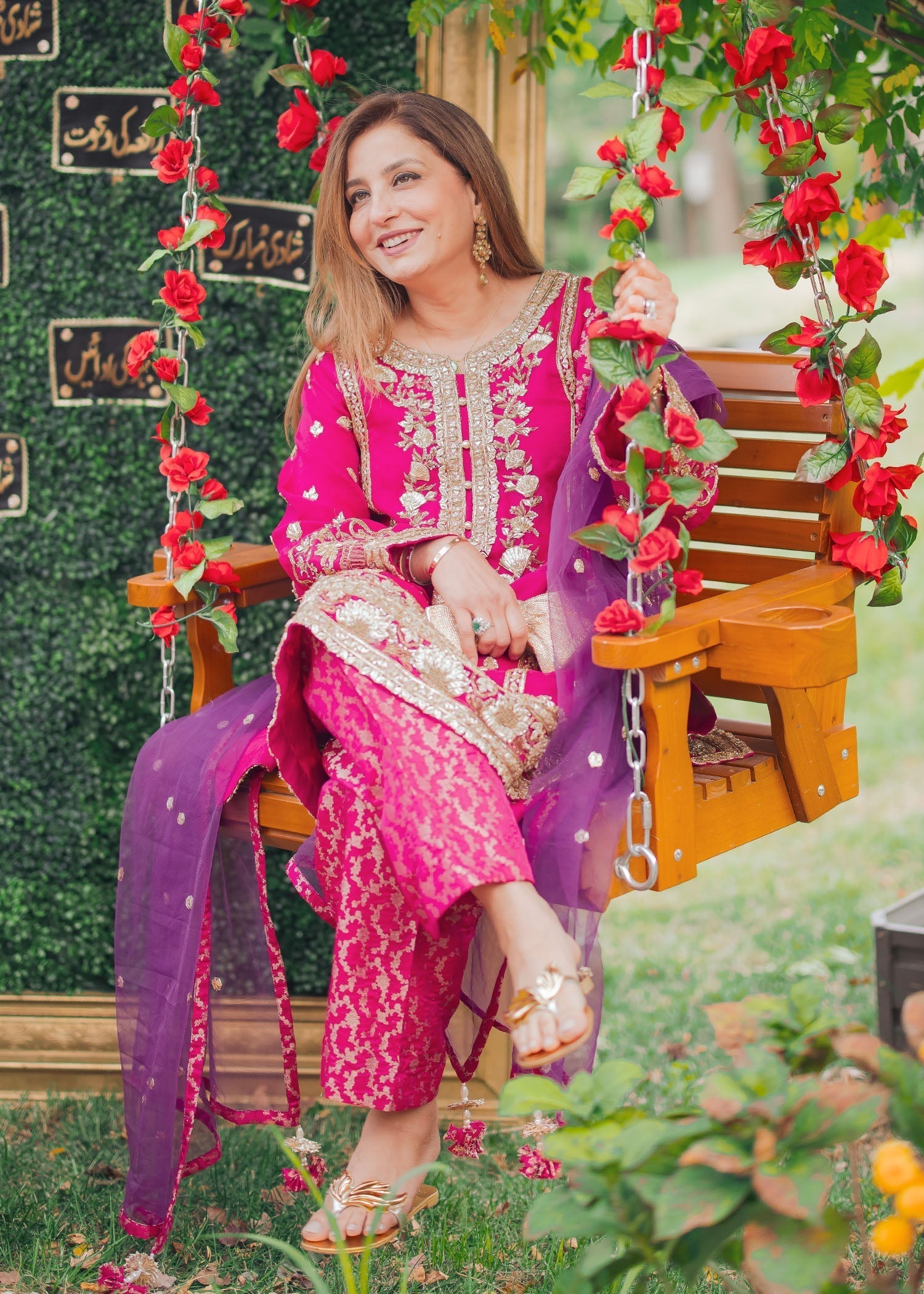 Mahgul | Dilara Formals | Farzina XS Hot Pink Organza