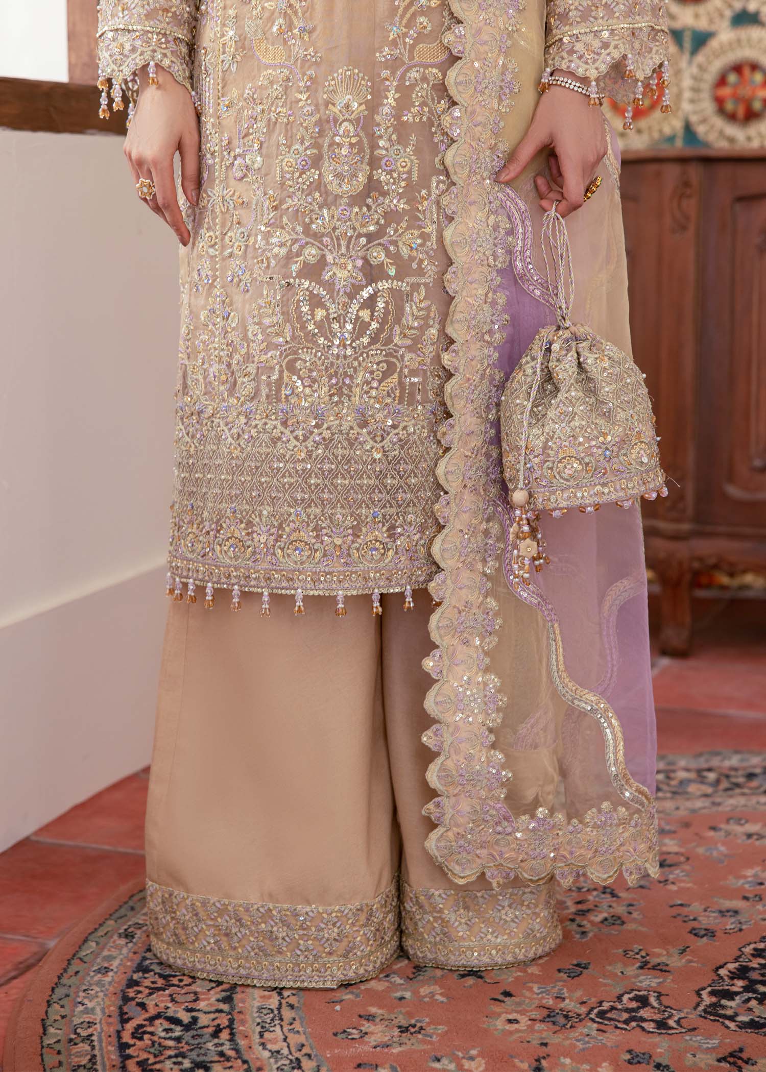 Kanwal Malik | Mirha Eid Luxury Pret 25 | Mahin M Beige Lawn