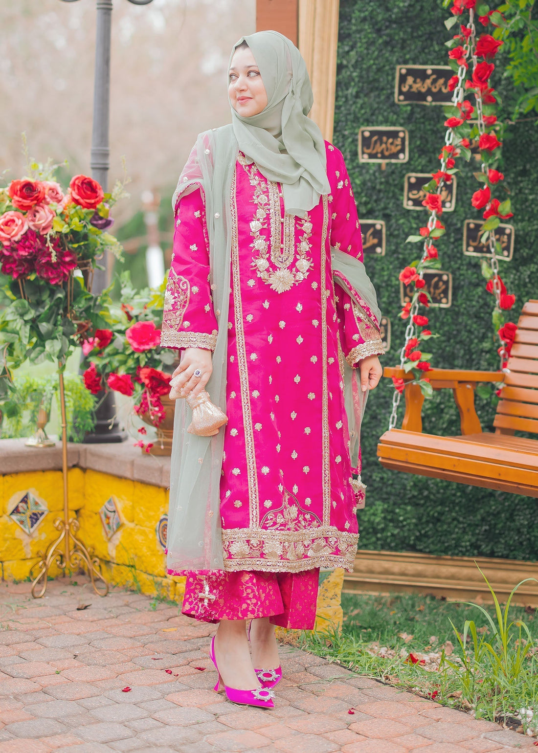Mahgul | Dilara Formals | Samrah XS Candy Pink Organza