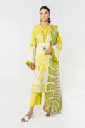 Ittehad | Printed Lawn 24 | IP3P06-3PS-LMN - Pakistani Designer Dress - by Ittehad | Type: Casuals - 100% Original at Saira Sultan