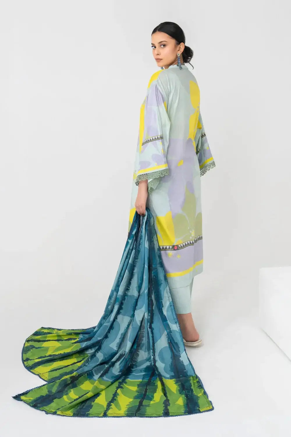 Ittehad | Printed Lawn 24 | IP3P07-3PS-LGR - Pakistani Designer Dress - by Ittehad | Type: Casuals - 100% Original at Saira Sultan