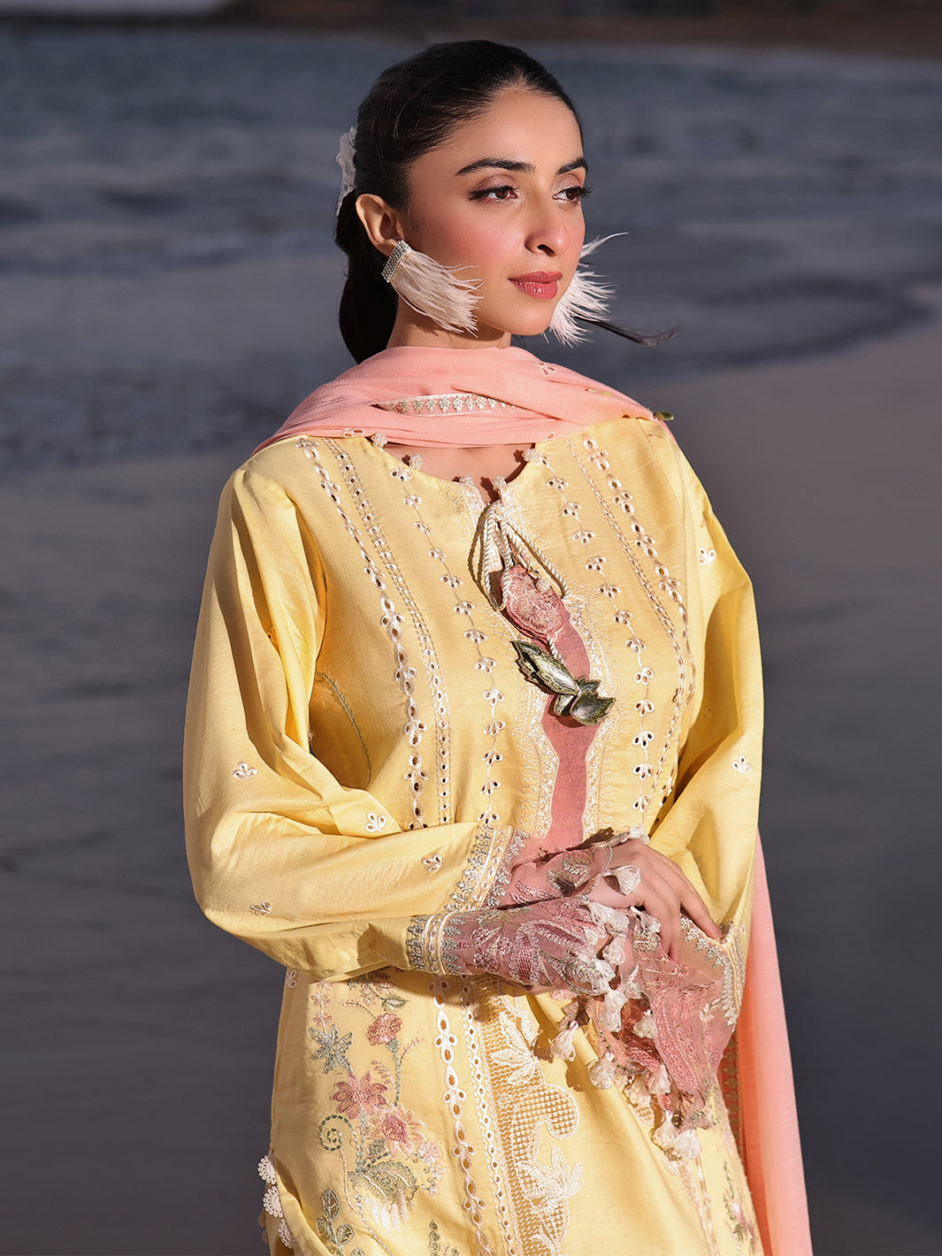 Izel | Saahil Signature Lawn 24 | MUSHQ -  Izel Luxury -  Saira Sultan