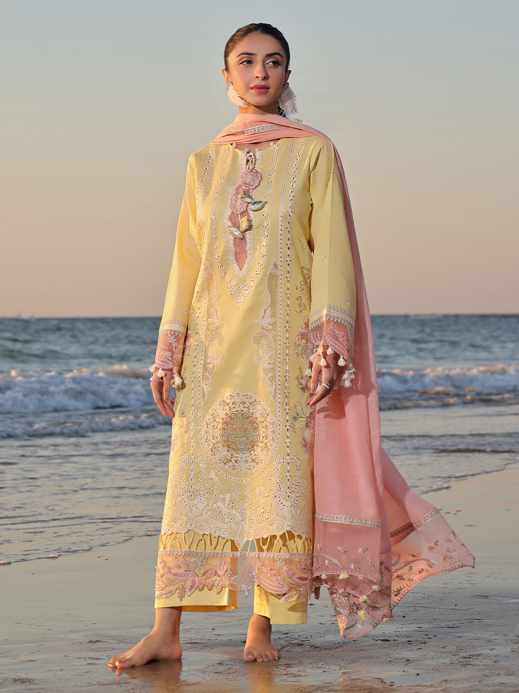 Izel | Saahil Signature Lawn 24 | MUSHQ -  Izel Luxury -  Saira Sultan