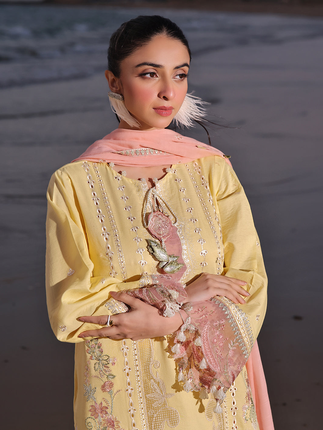 Izel | Saahil Signature Lawn 24 | MUSHQ -  Izel Luxury -  Saira Sultan