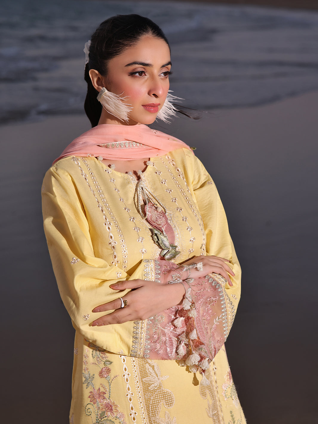 Izel | Saahil Signature Lawn 24 | MUSHQ -  Izel Luxury -  Saira Sultan