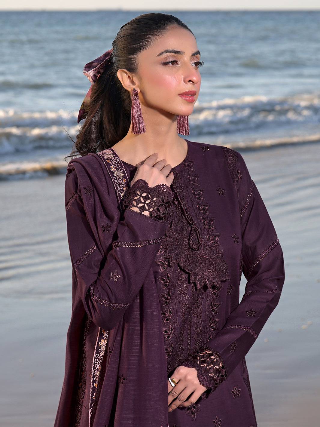 Izel | Saahil Signature Lawn 24 | CAIA - Pakistani Designer Dress - by Izel | Type: Luxury - 100% Original at Saira Sultan