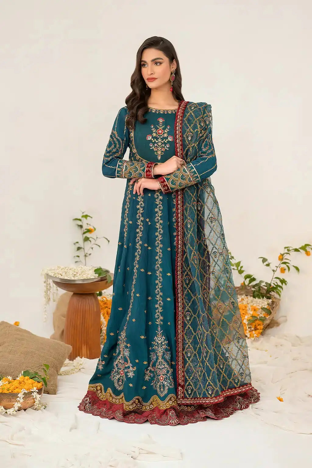Iznik | Festive Raw Silk 23 | IRS-08 SANGUINE - Pakistani Designer Dress - by Iznik | Type: Formal - 100% Original at Saira Sultan