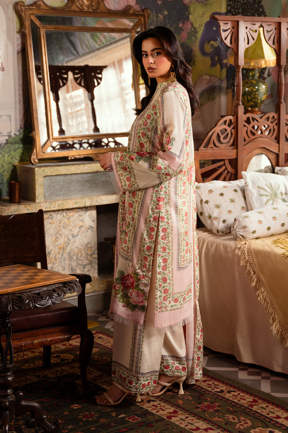 Saira Rizwan | Dahini Silk Pret | ADELIA -SRLP07-25 M Beige Raw Silk