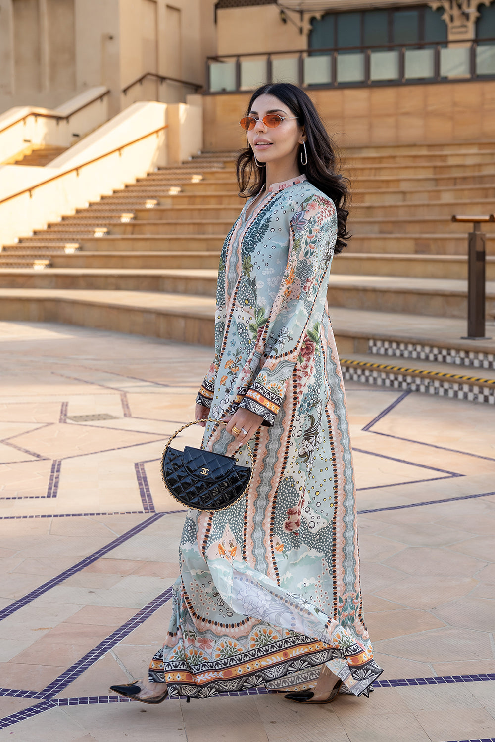 Saira Rizwan | Resort Collection 25 | IVY-SRRC01-25 XS Light Blue Silk
