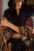 Saira Rizwan | Dahini Silk Pret | REEF -SRLP05-25 L Black Silk