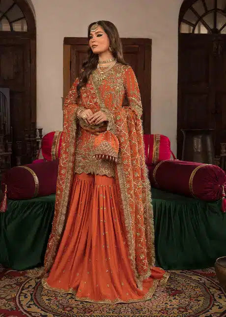 Kanwal Malik | Angana Luxury Formals 23 | Naranji - Pakistani Designer Dress - by Kanwal Malik | Type: Bridal - 100% Original at Saira Sultan