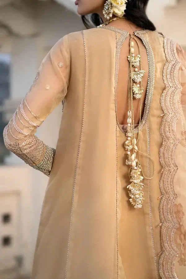 Ittehad | Dilruba Wedding Formals | ESDR78-SUT-BGE - Pakistani Designer Dress - by Ittehad | Type: Bridal - 100% Original at Saira Sultan