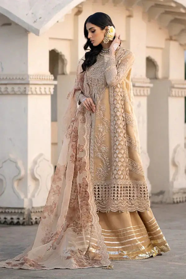 Ittehad | Dilruba Wedding Formals | ESDR78-SUT-BGE - Pakistani Designer Dress - by Ittehad | Type: Bridal - 100% Original at Saira Sultan
