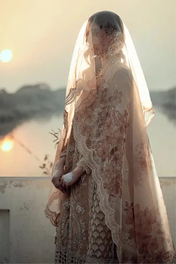 Ittehad | Dilruba Wedding Formals | ESDR78-SUT-BGE - Pakistani Designer Dress - by Ittehad | Type: Bridal - 100% Original at Saira Sultan