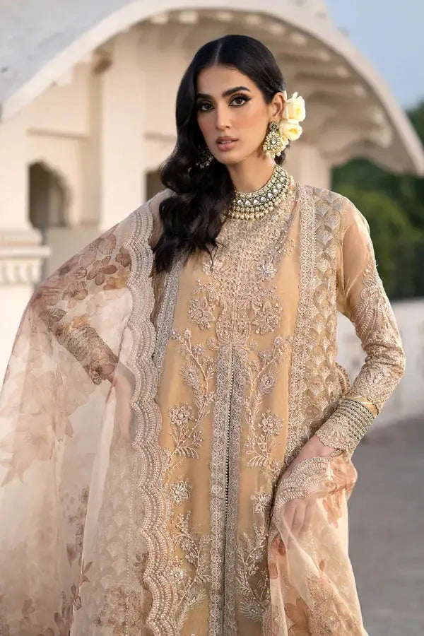 Ittehad | Dilruba Wedding Formals | ESDR78-SUT-BGE - Pakistani Designer Dress - by Ittehad | Type: Bridal - 100% Original at Saira Sultan