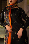 Saira Rizwan | Dahini Silk Pret | ESMA - SRLP02-25 L Black Raw Silk