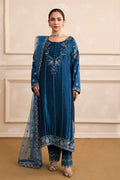 Maryum N Maria | Izara Formals | LAMIS - MW40038 XS Deep Blue Organza Silk
