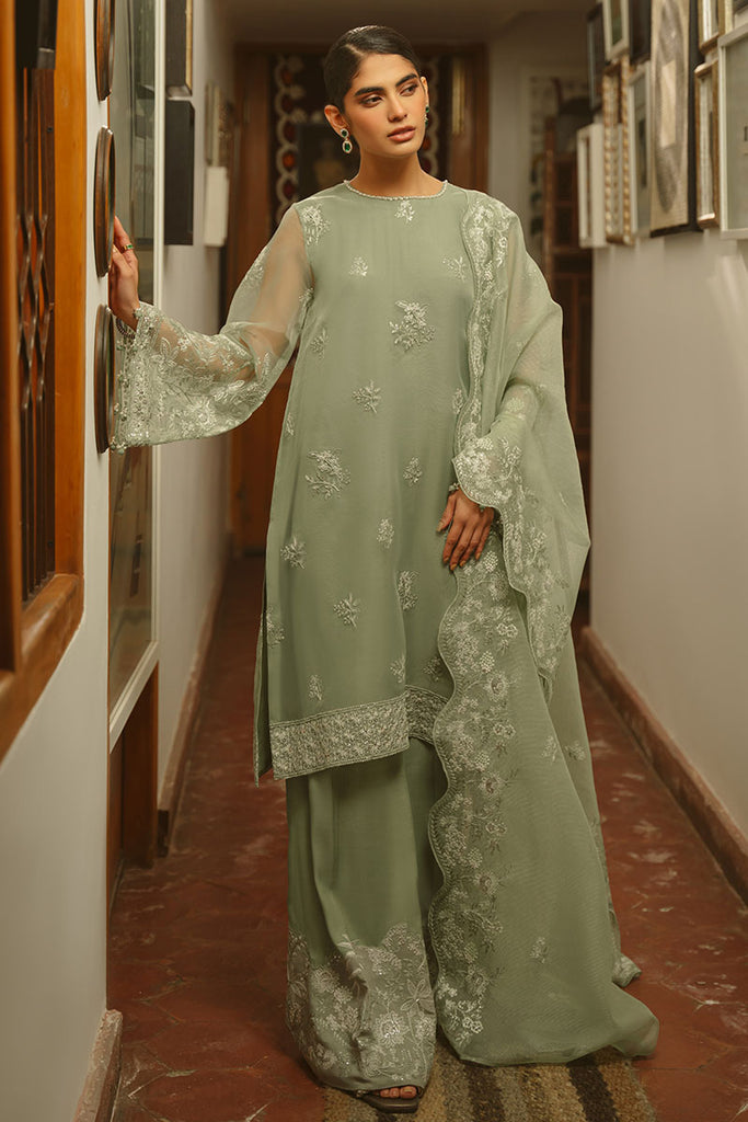 Cross Stitch | Luxe Atelier 25 | GREEN LILY XS Mint Green Organza