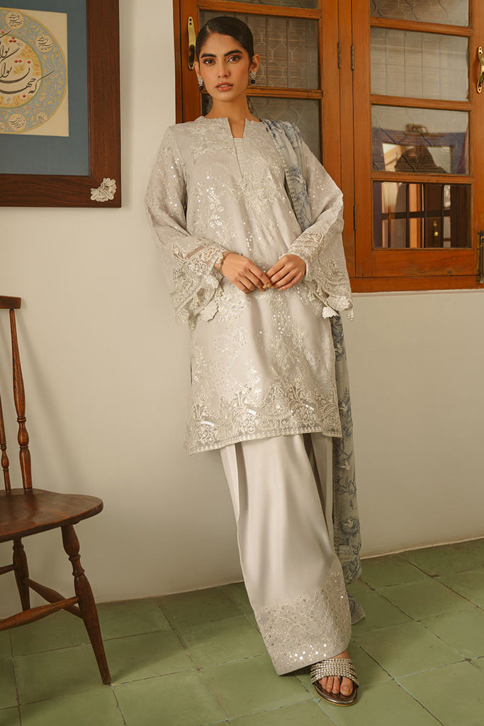 Cross Stitch | Luxe Atelier 25 | GRAY DAWN M Light Gray Silk