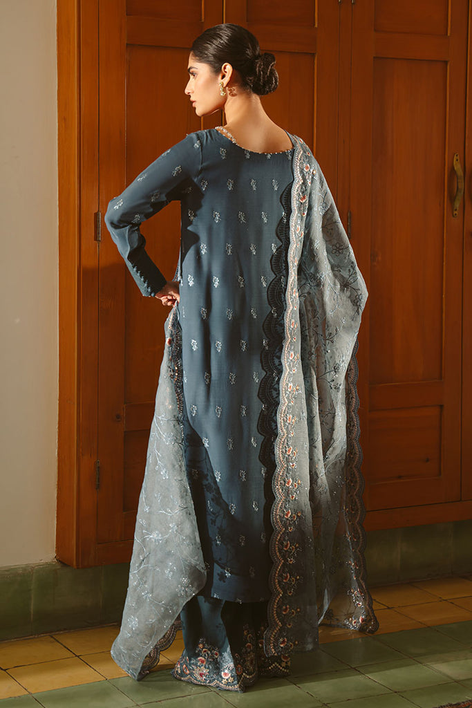 Cross Stitch | Luxe Atelier 25 | MAJESTIC TEAL S Blue Gray Silk