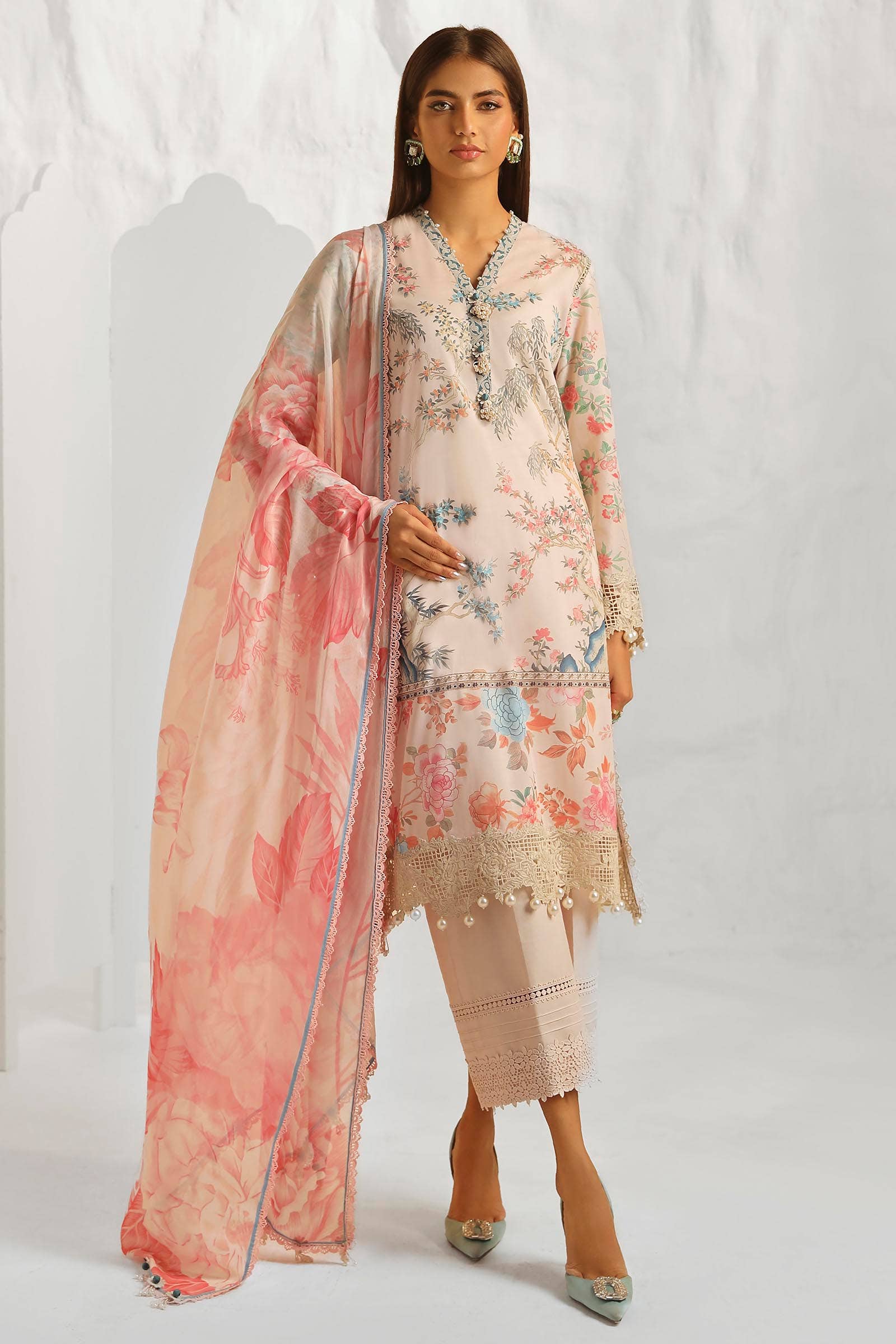 Sana Safinaz | Muzlin Summer 24 | 001A-CI -  Sana Safinaz Luxury -  Saira Sultan