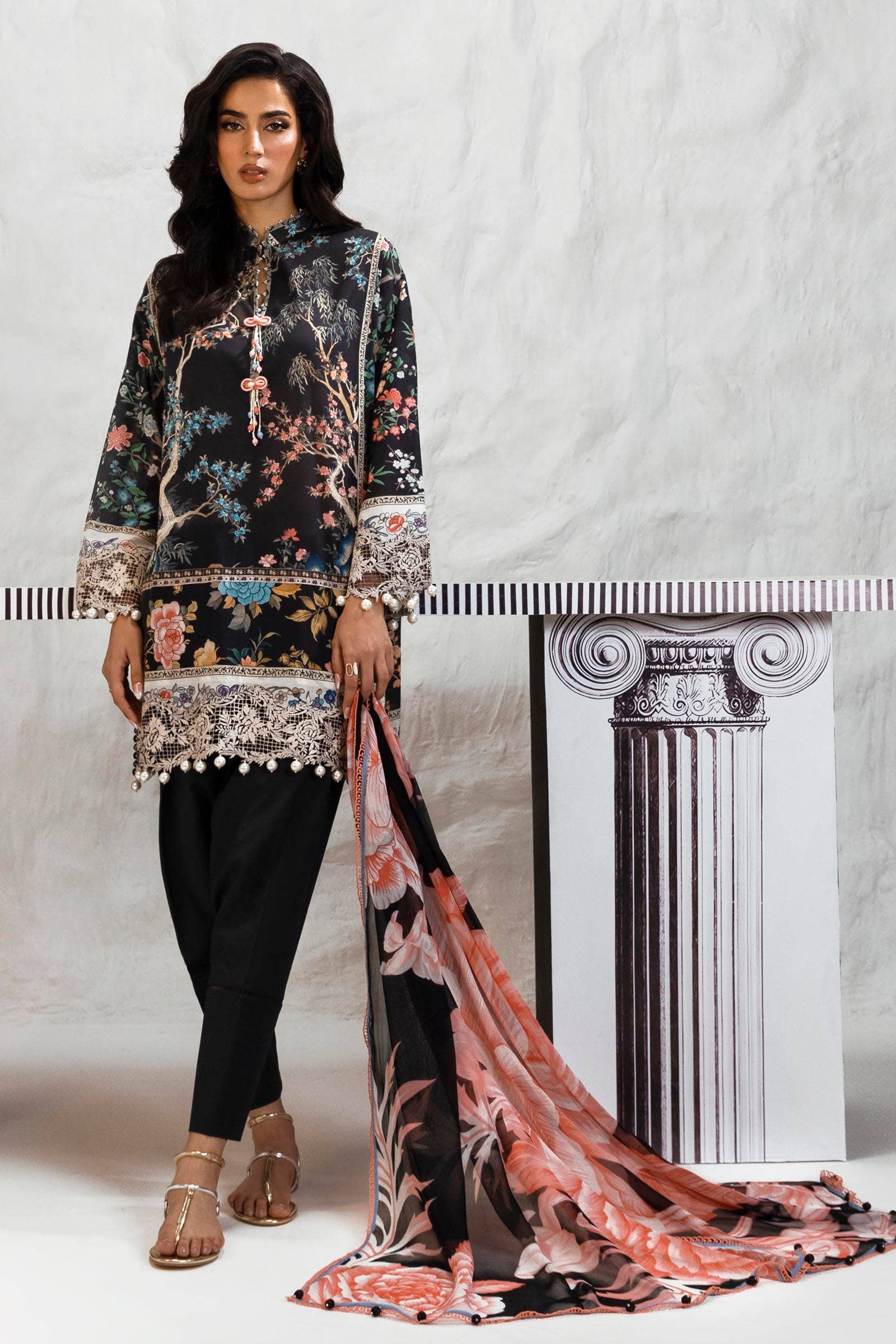 Sana Safinaz | Muzlin Summer 24 | 001B-CI -  Sana Safinaz Luxury -  Saira Sultan