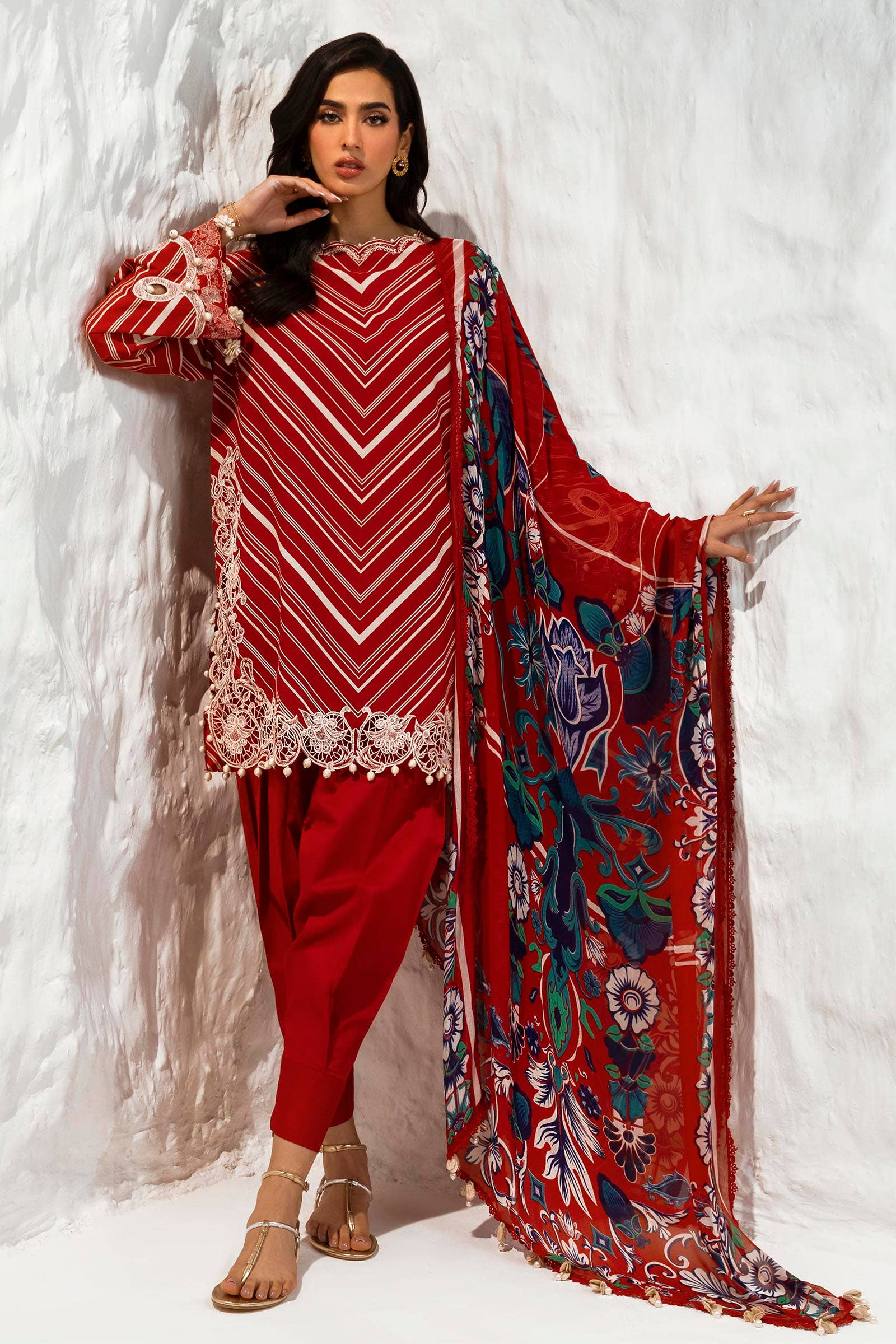 Sana Safinaz | Muzlin Summer 24 | 002A-CI -  Sana Safinaz Luxury -  Saira Sultan