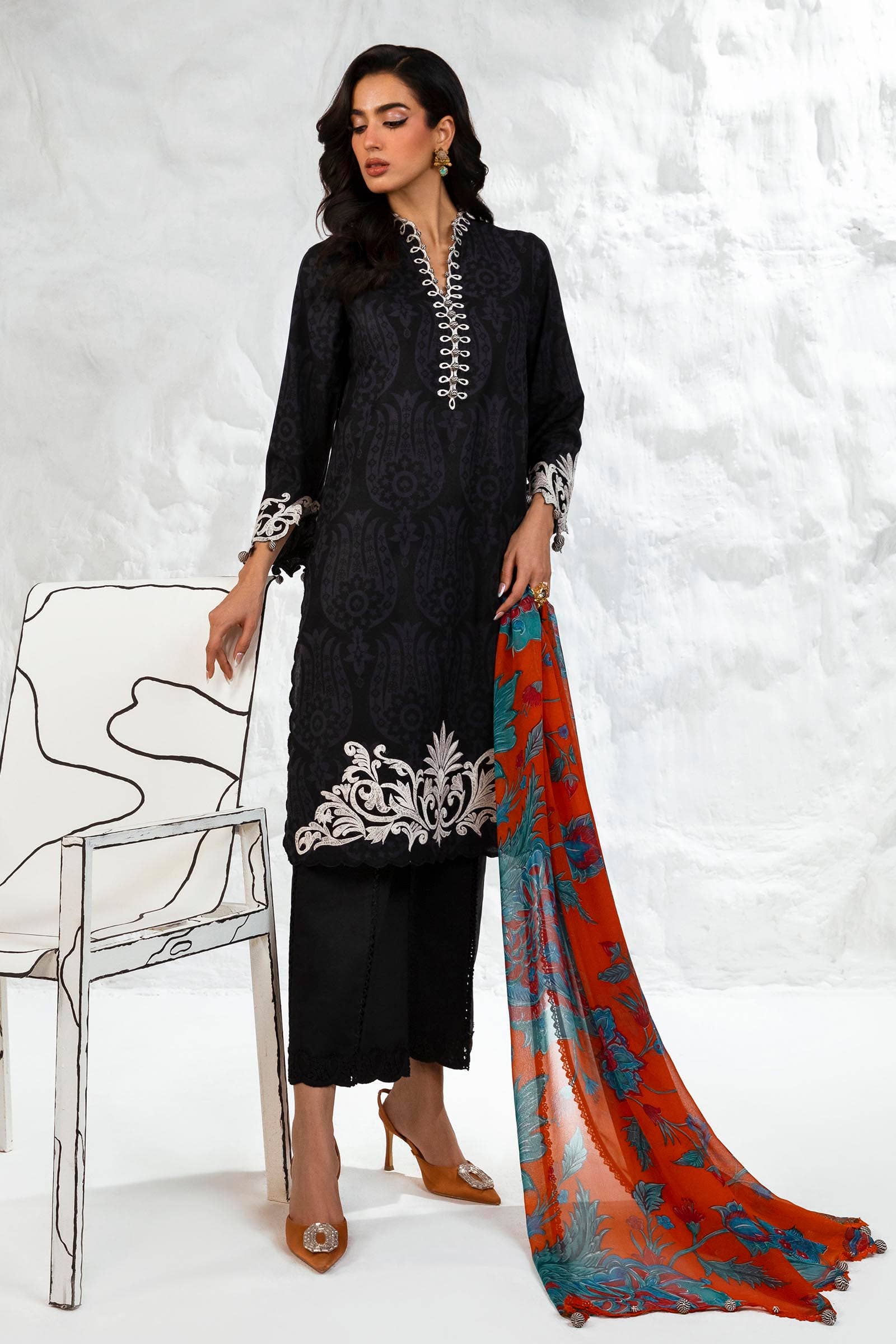 Sana Safinaz | Muzlin Summer 24 | 003A-CI -  Sana Safinaz Luxury -  Saira Sultan