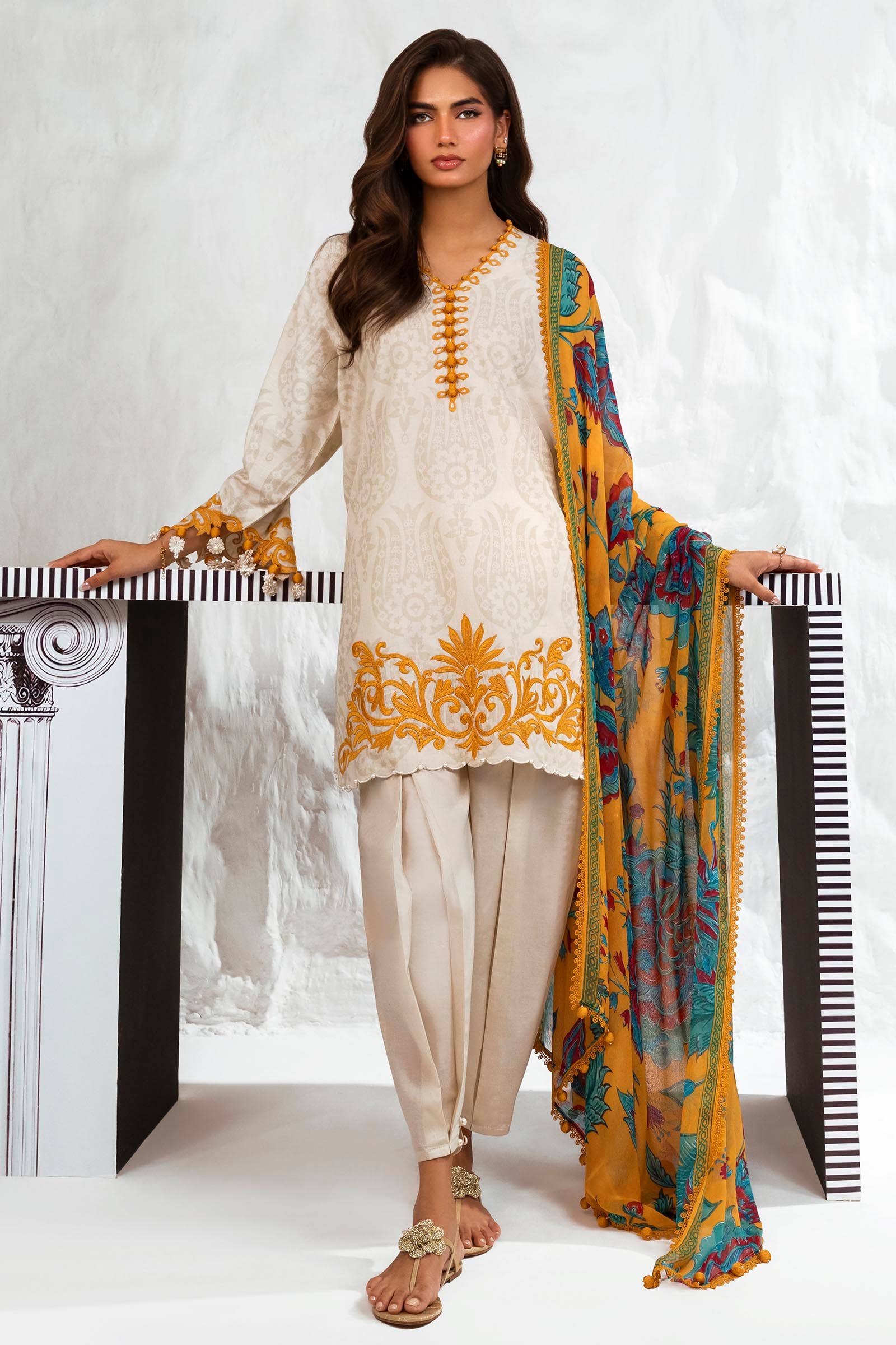 Sana Safinaz | Muzlin Summer 24 | 003B-CI -  Sana Safinaz Luxury -  Saira Sultan