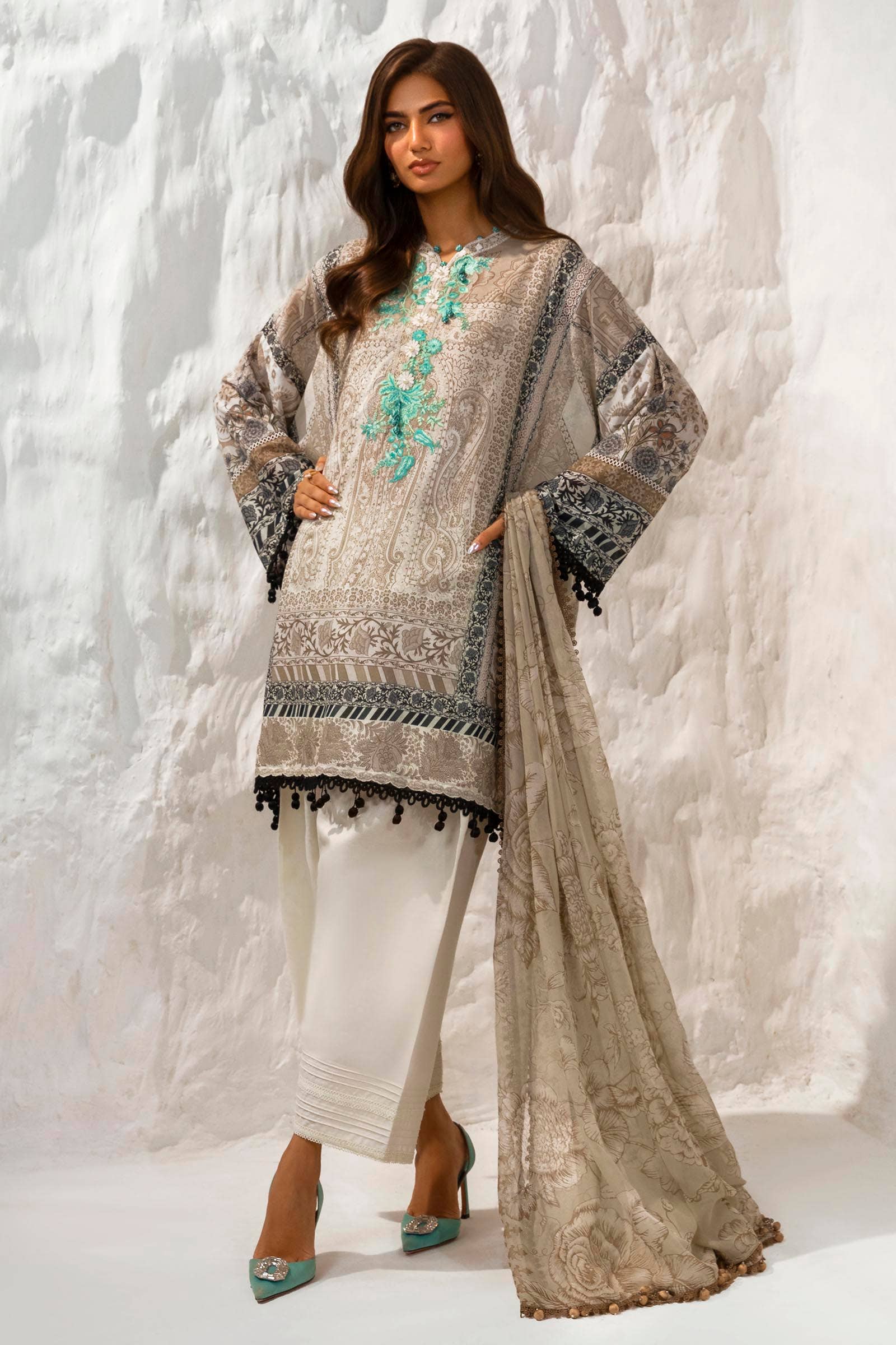 Sana Safinaz | Muzlin Summer 24 | 006A-CI -  Sana Safinaz Luxury -  Saira Sultan