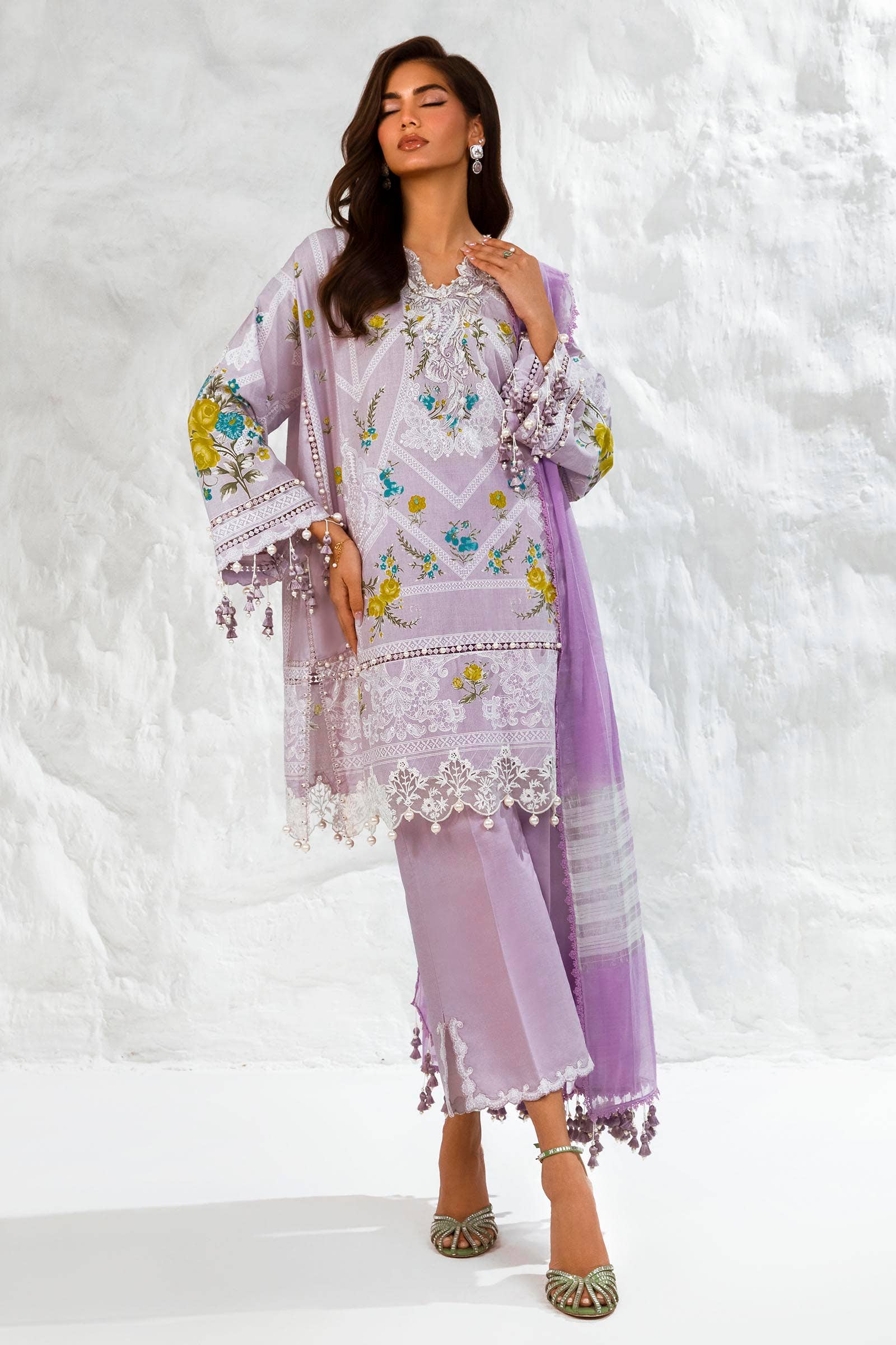 Sana Safinaz | Muzlin Summer 24 | 007A-DG -  Sana Safinaz Luxury -  Saira Sultan