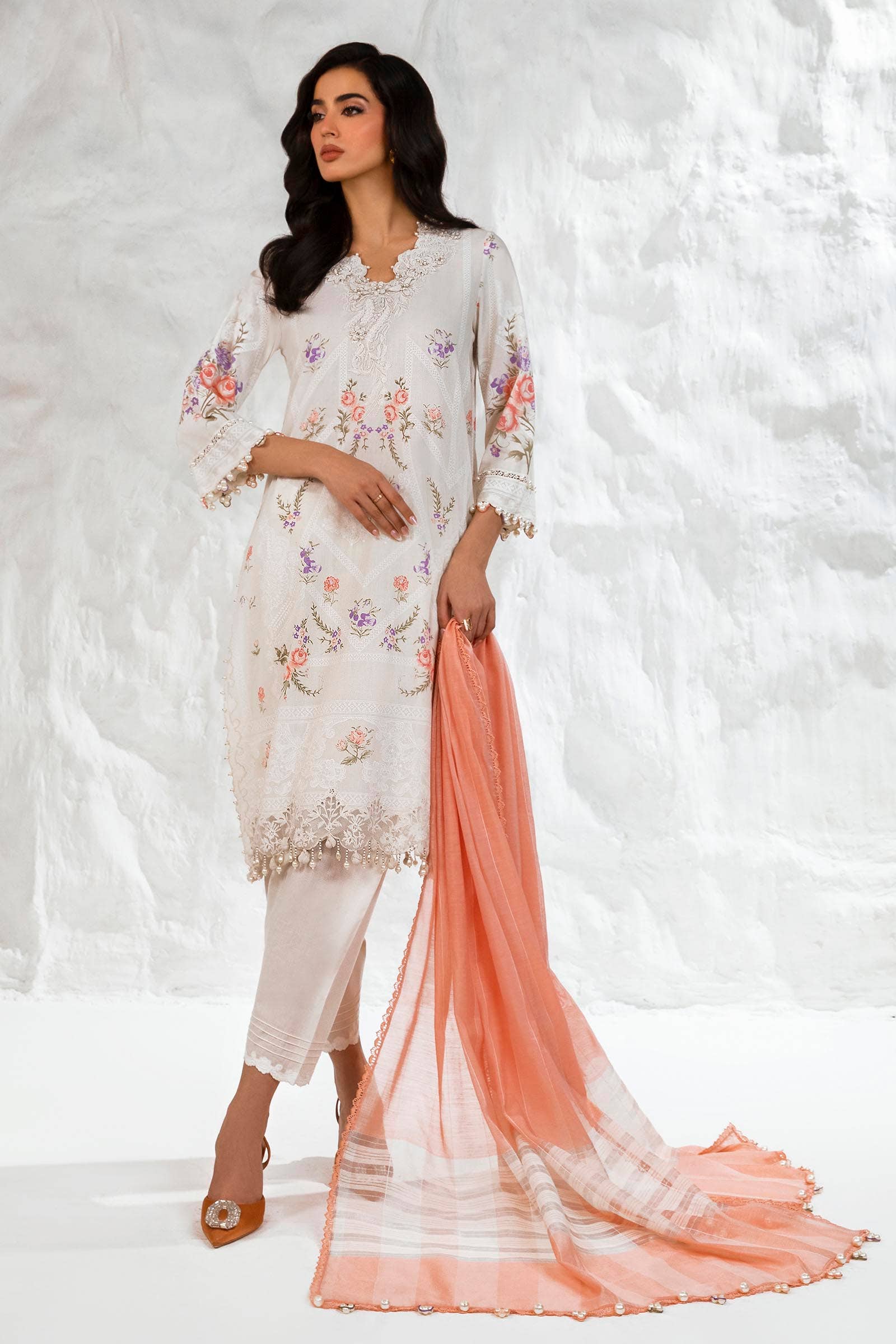 Sana Safinaz | Muzlin Summer 24 | 007B-DG -  Sana Safinaz Luxury -  Saira Sultan