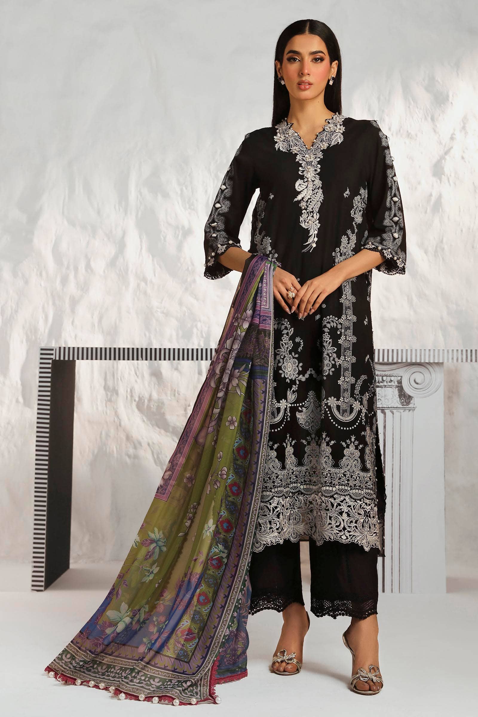 Sana Safinaz | Muzlin Summer 24 | 008A-CK -  Sana Safinaz Luxury -  Saira Sultan