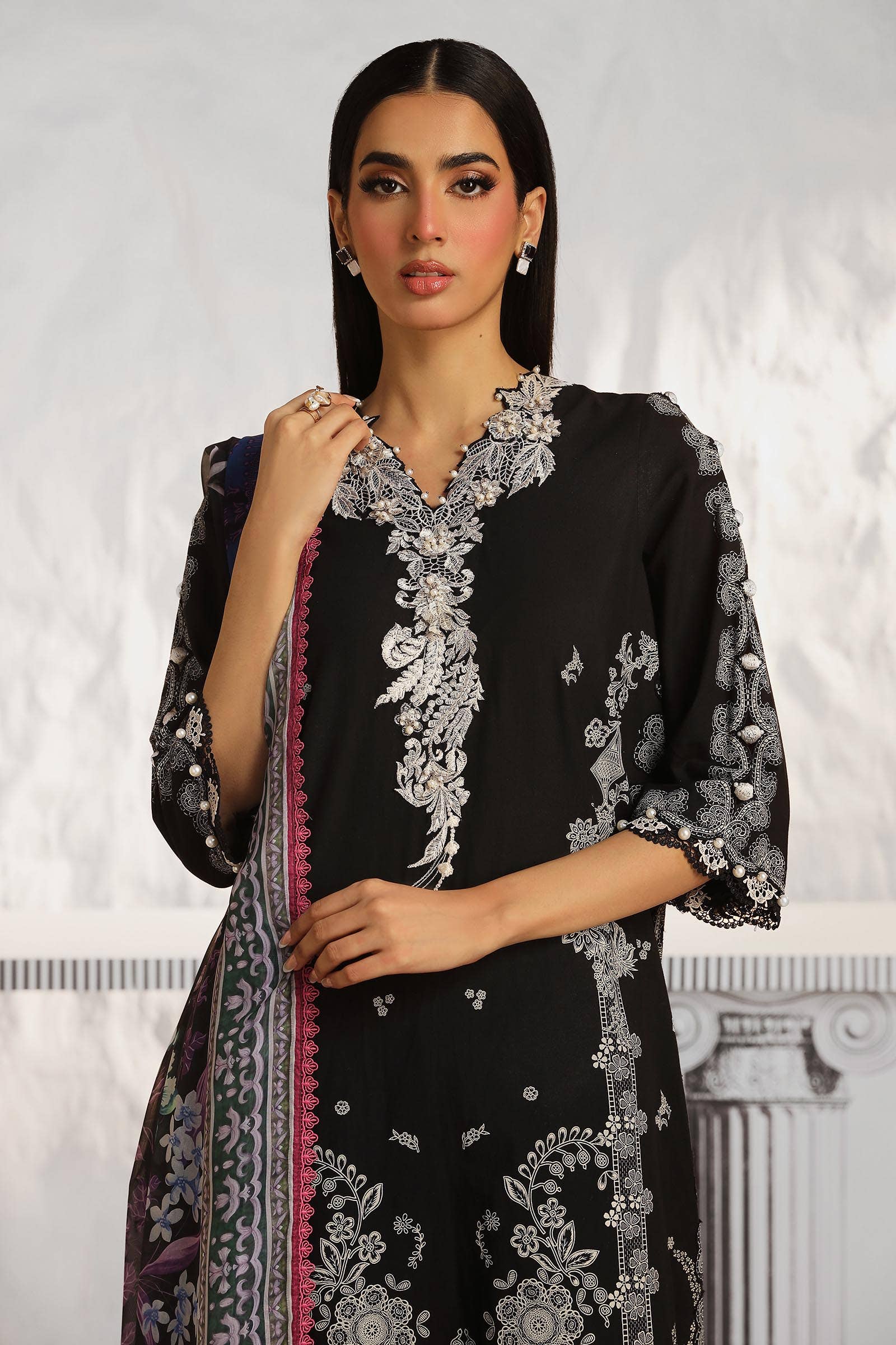 Sana Safinaz | Muzlin Summer 24 | 008A-CK -  Sana Safinaz Luxury -  Saira Sultan